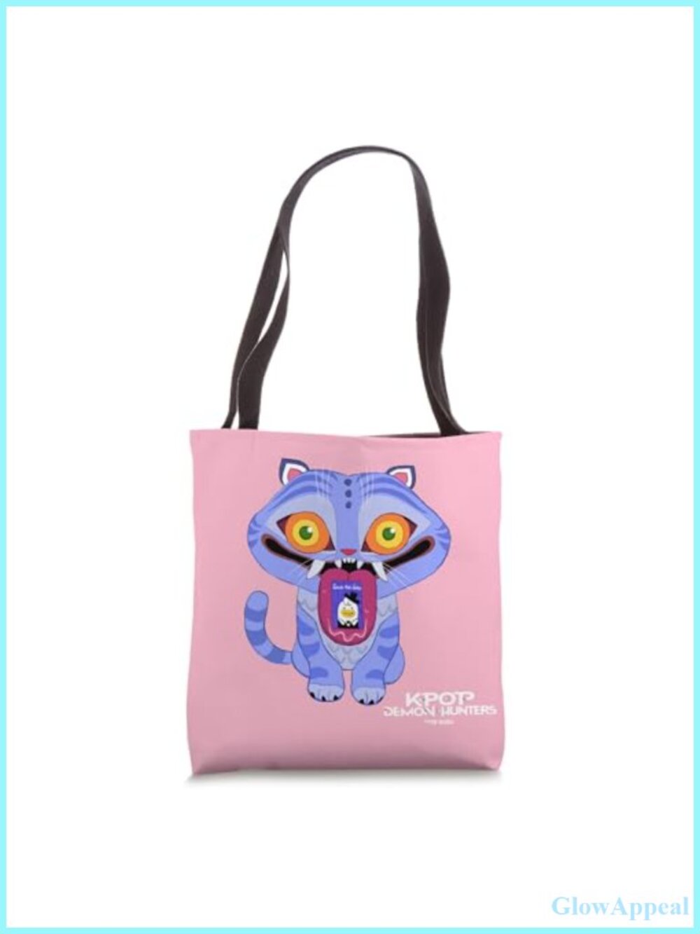 Officially Licensed KPop Demon Hunters Derpy Tote Bag Polyester Canvas 16in